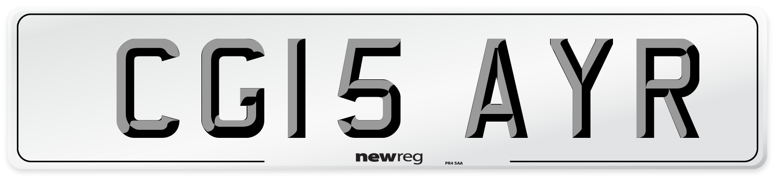 CG15 AYR Number Plate from New Reg